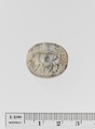 Chalcedony scaraboid seal, Chalcedony, burnt carnelian ?, Greek