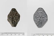 Steatite octagonal seal, Steatite, gray, Greek