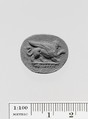 Transparent glass scaraboid, Glass, transparent, Greek, Ionian