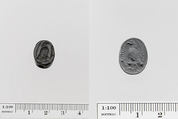 Black jasper scaraboid seal, Jasper, black, Greek