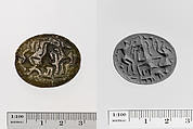 Steatite scaraboid seal, Steatite, Greek