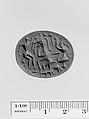 Steatite scaraboid seal, Steatite, Greek