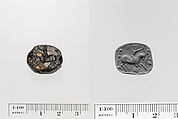Black jasper scaraboid seal, Jasper, black, Greek, Ionian