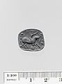 Black jasper scaraboid seal, Jasper, black, Greek, Ionian