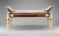 Couch and footstool with bone carvings and glass inlays, Wood, bone, glass, Roman
