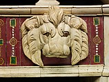 Couch and footstool with bone carvings and glass inlays, Wood, bone, glass, Roman