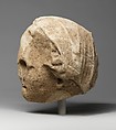 Marble head of a veiled goddess, Marble, Greek