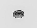 Garnet intaglio: Romulus, Remus, and the She-Wolf, Garnet, Roman