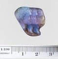 Cameo glass with three portrait heads, Glass, blue and brown, Roman