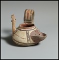Terracotta one-handled vase with strainer, Terracotta, Native Italic, Daunian
