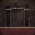 Wall painting on black ground: supports with entrablature, from the imperial villa at Boscotrecase, Fresco, Roman, Pompeian