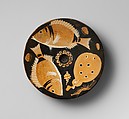 Terracotta fish-plate, Attributed to the Helgoland Painter, Terracotta, Greek, South Italian, Campanian