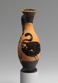 Terracotta toy lekythos (oil flask) with a swan, Terracotta, Greek, South Italian, Campanian