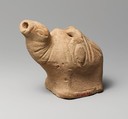 Terracotta lamp in the form of a camel, Terracotta, Greek or Roman