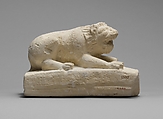 Limestone statuette of a lion, Limestone, Cypriot