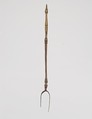 Bronze fork with the head of a wolf, Bronze, Roman