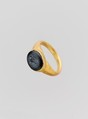 Nicolo ring stone set in a gold ring, Nicolo, gold, Roman