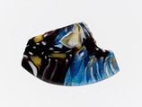 Glass mosaic base ring fragment, Glass, Roman
