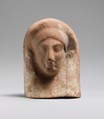 Terracotta relief with head of a woman, Terracotta, East Greek