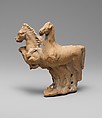 Fragmentary terracotta relief with two horses from a vase, Terracotta, Greek, South Italian (Canosan)
