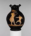 Terracotta oinochoe: chous (jug), Niobid Painter, Terracotta, Greek, Attic