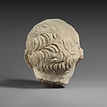 Limestone head of a boy, Limestone, Cypriot