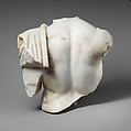 Upper part of a marble torso of a man, Marble, Island, Roman