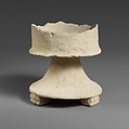 Limestone incense burner on three legs, Limestone, Cypriot