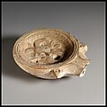Terracotta oil lamp, Terracotta, Roman