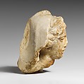 Marble head of a woman wearing diadem and veil, Marble, Greek