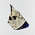Glass cameo plate fragment, Glass, Roman