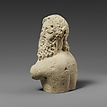Fragment of a limestone statuette of a silen (?), Limestone, Cypriot