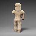 Limestone statuette of a male votary with Cypriot shorts and a diadem, Limestone, Cypriot