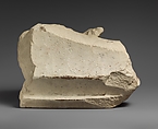Two fragments of a limestone sarcophagus lid with snakes, Limestone, Cypriot