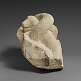 Two fragments of a limestone sarcophagus lid with snakes, Limestone, Cypriot
