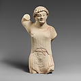 Limestone statuette of Herakles brandishing a club, Limestone, Cypriot
