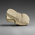Limestone hand holding a sword (?), Limestone, Cypriot