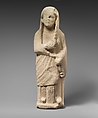 Limestone statuette of a female votary, Limestone, Cypriot