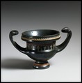 Terracotta cup-skyphos (drinking cup), Terracotta, Greek, South Italian, Apulian, Gnathian