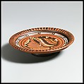 Terracotta plate, Kantharos Group, Terracotta, Greek, South Italian, Apulian
