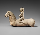 Limestone horse with a rider, Limestone, Cypriot
