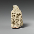 Limestone naiskos with female figures holding their breasts, Limestone, Cypriot