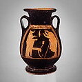 Terracotta pelike (jar), Attributed to the Nausicaä Painter, Terracotta, Greek, Attic