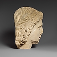 Limestone head of Apollo, Limestone, Cypriot