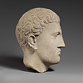 Limestone male head, Limestone, Roman, Cypriot