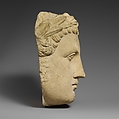 Limestone head of beardless male votary | Cypriot | Late Hellenistic ...