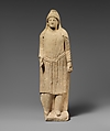 Limestone statuette of an oriental god or hero (?), Limestone, Cypriot