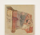 Wall painting fragment from the north wall of Room H of the Villa of P. Fannius Synistor at Boscoreale, Fresco, Roman