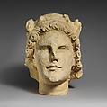 Limestone head of Apollo, Limestone, Cypriot