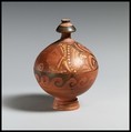 Pyxis, Kantharos Group, Terracotta, Greek, South Italian, Apulian